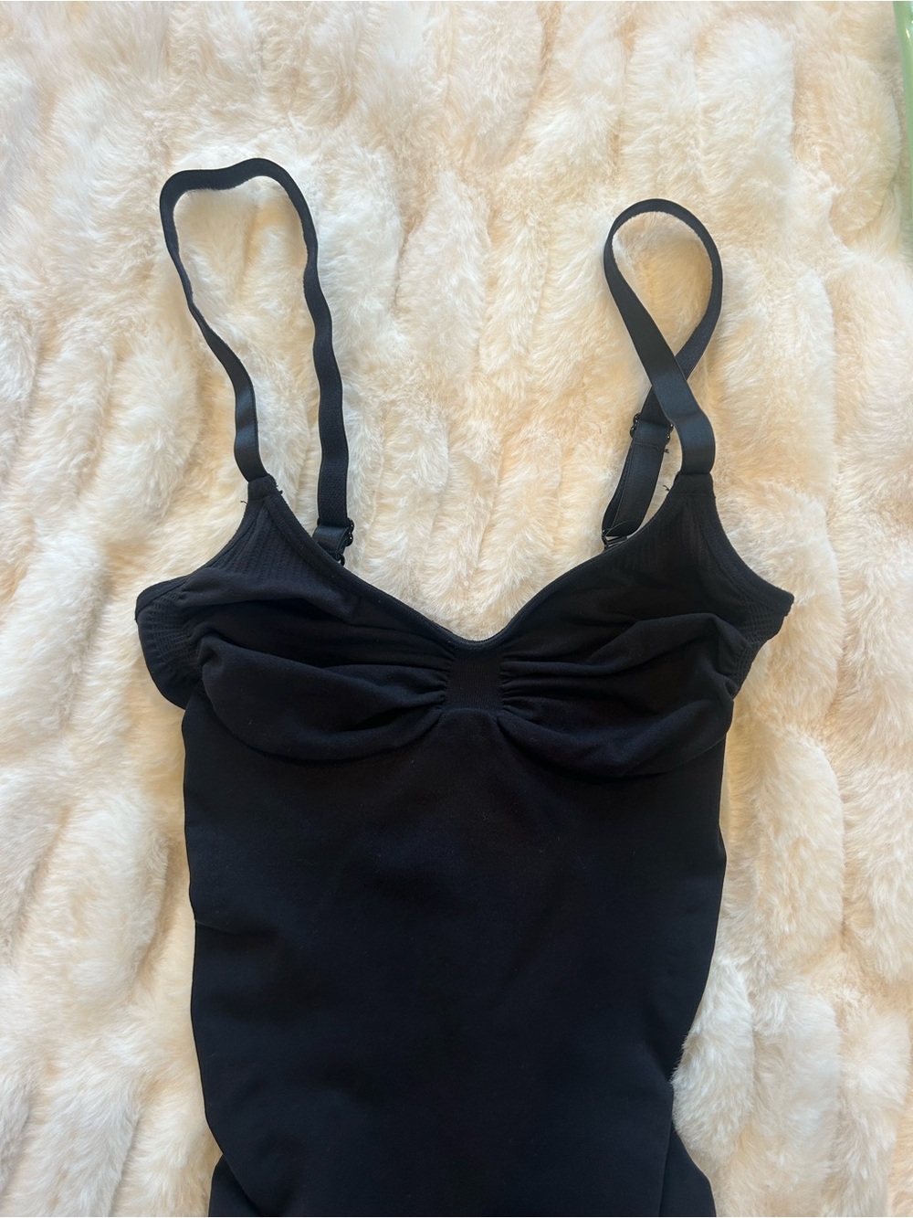 SKIMS Black Bodysuit with Adjustable Straps